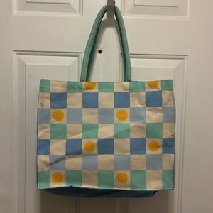 Smiley face tote bag